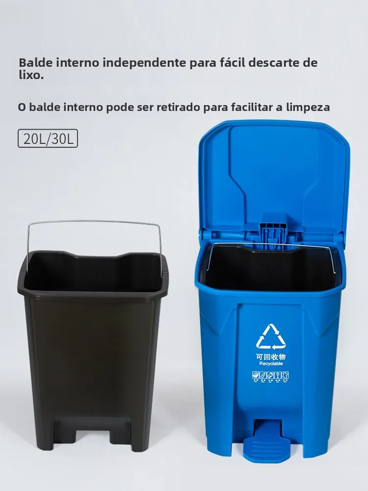 large-size-foot-pedal-kitchen-waste-bin-20l-30l-home-use-with-inner-bucket-cover-kindergarten-special-plastic-long-cylinder