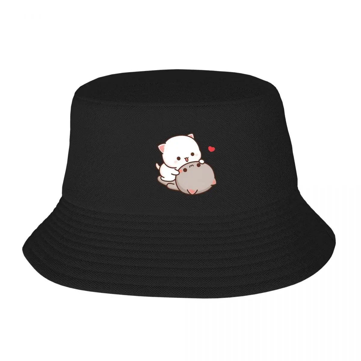 Peach And Goma Mochi Cat Love Adult Fisherman's Hat Bob Bucket Hats Men Women Caps fisherman Hat Girl Boy Hat