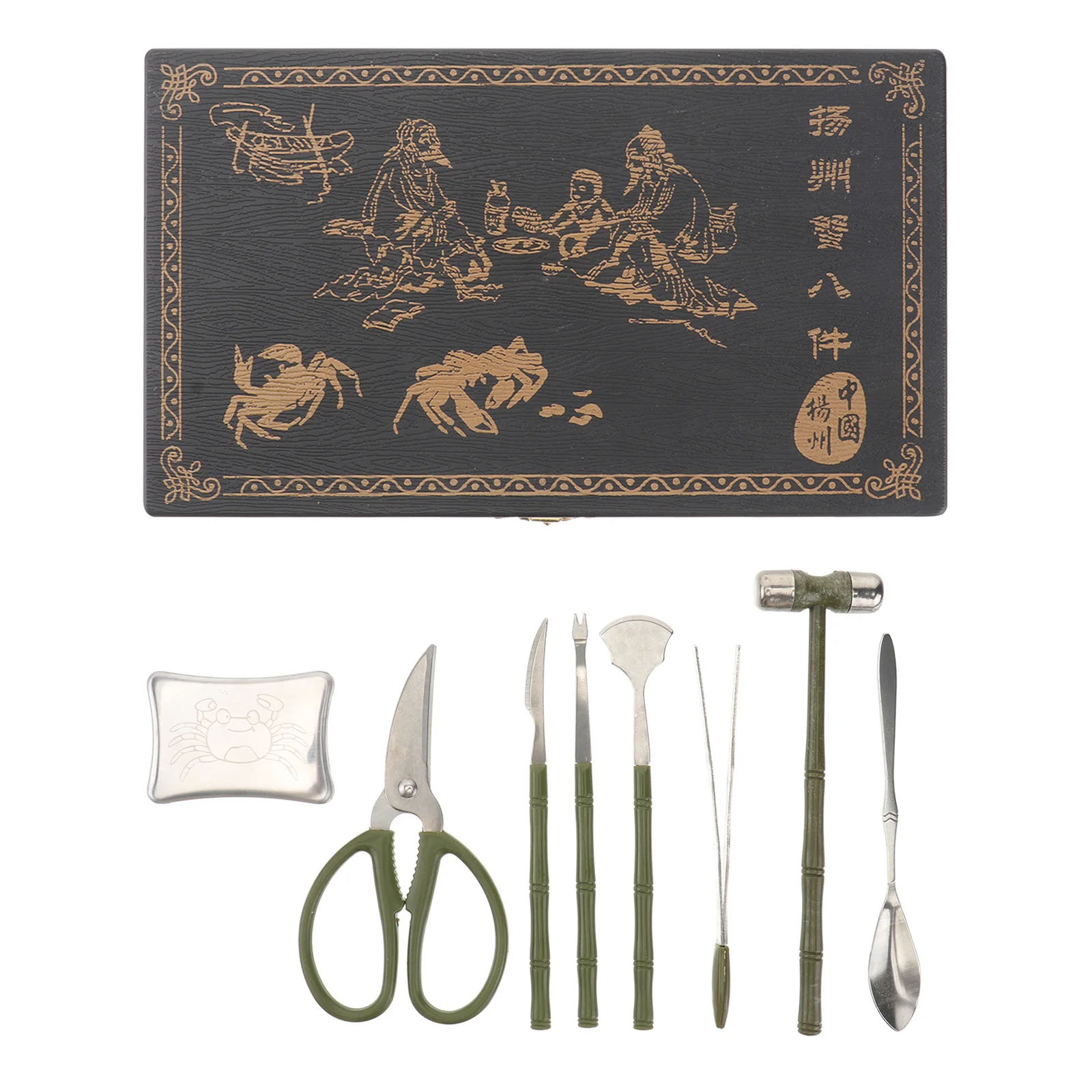 

8 шт., инструменты для кожуры крабов из нержавеющей стали, ножницы для морепродуктов, зажимы для омаров, вилки, набор для еды для дома и ресторана