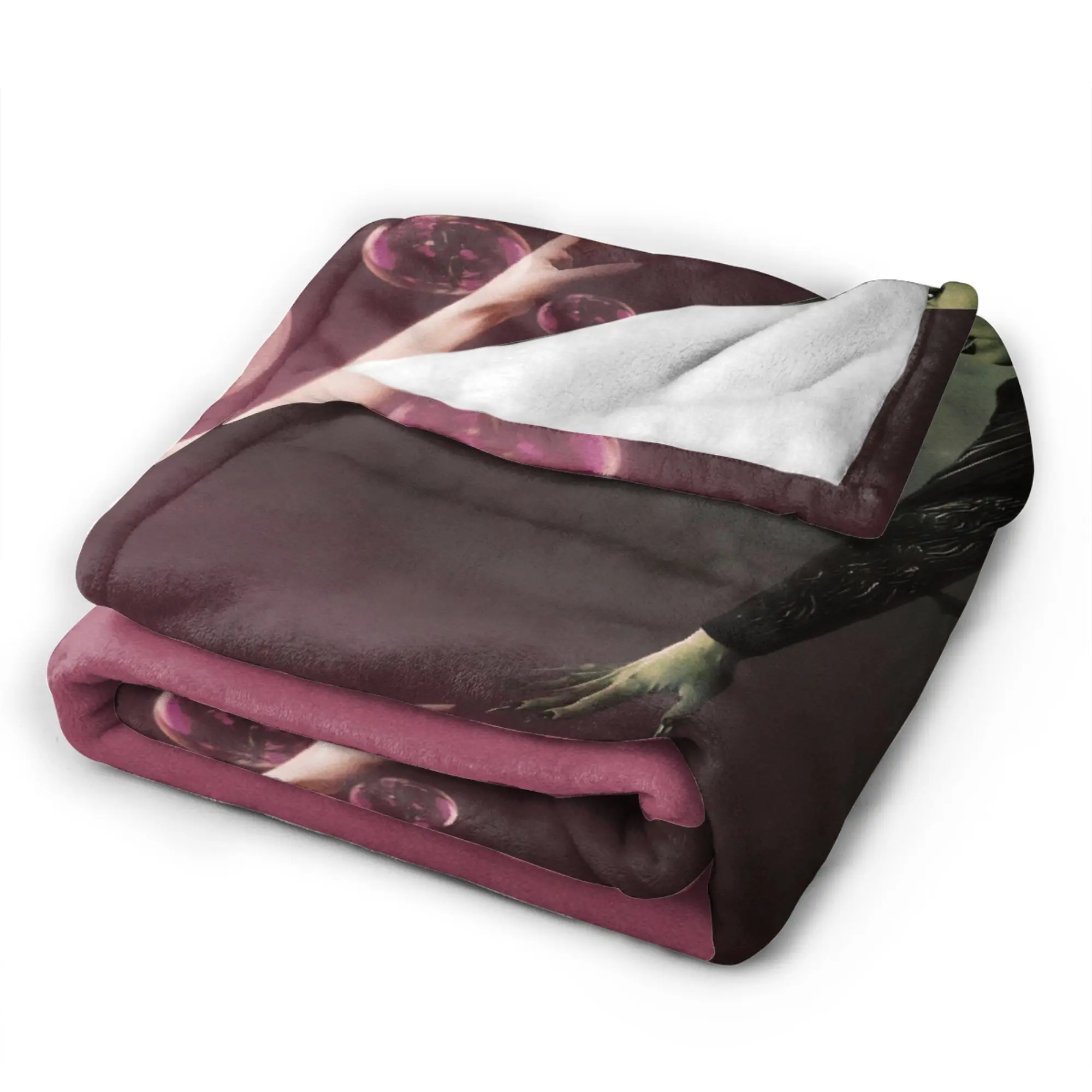 W-Wicked 2 Musical Movie Glinda Elphaba Flannel Blanket Spring  Warm Throw Blanket for Kids Adult Bedspread Sofa Bed Cover