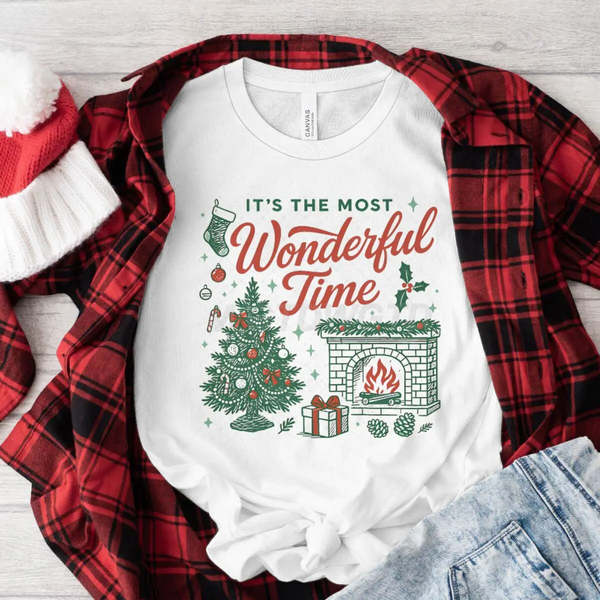 

Merry Christmas Women's Men's Clothing It's The Most Wonderful Time Graphic T Shirts Women Xmas Festive Holiday Short Sleeve Tee
