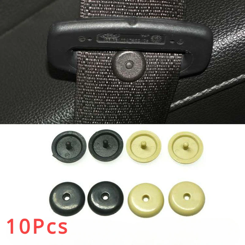 

Car Safety Seatbelt Stopper Buckle Auto Seat Belt Spacing Limit Stop Plastic Anti-slip Button Retainer Rivet Stud Clips10 PCS