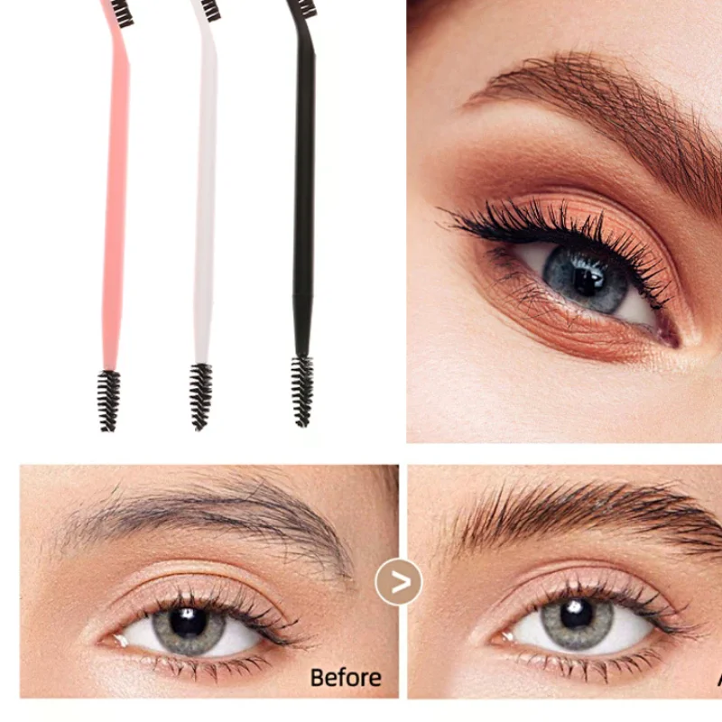 双頭眉毛ブラシまつげコーム眉毛まつげシェイパー眉毛ブラシ眉毛をグルーミングするための再利用可能なメイクアップツール