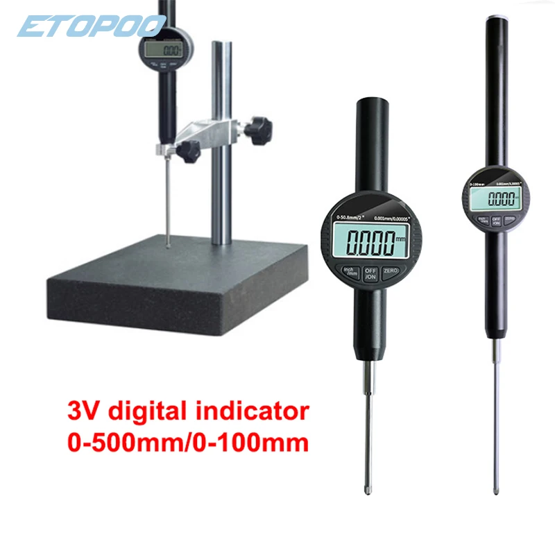 

High quality 0-50mm 0-100mm 0.01mm/0.001mm Digital dial indicator large distance electronic indicator with USB dataport