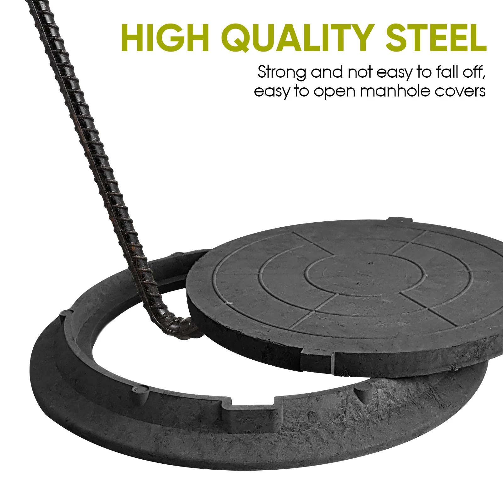 

1Pcs Manhole Cover Hook T-Shaped Heavy-Duty Steel Strong Rust-Resistant for Sewer Factory Outdoor Lift and Pull Tool