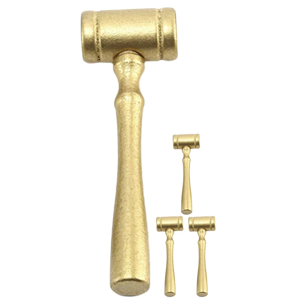 

4 Pcs Judge Hammer Children's Toy Wooden Gavel Costume Accessory Solid Party Favor