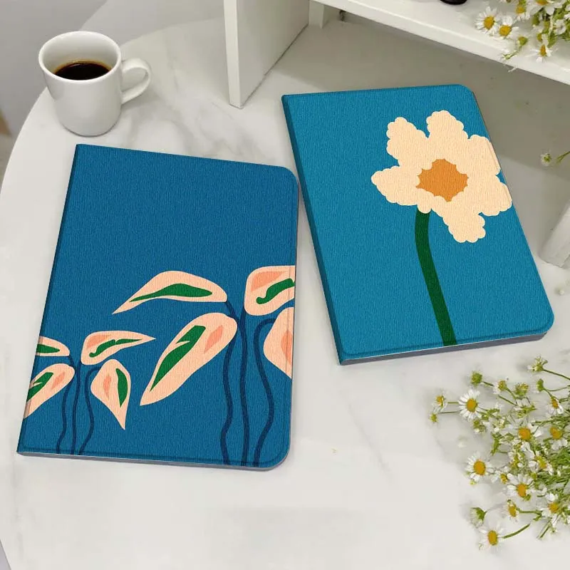 

Blue Plant Simple Pattern Case For Huawei MediaPad MatePad M5 M6 11 12 X SE T10 T10s 2 C5e T5 Pro Lite Air 11.5 Inch Tablet