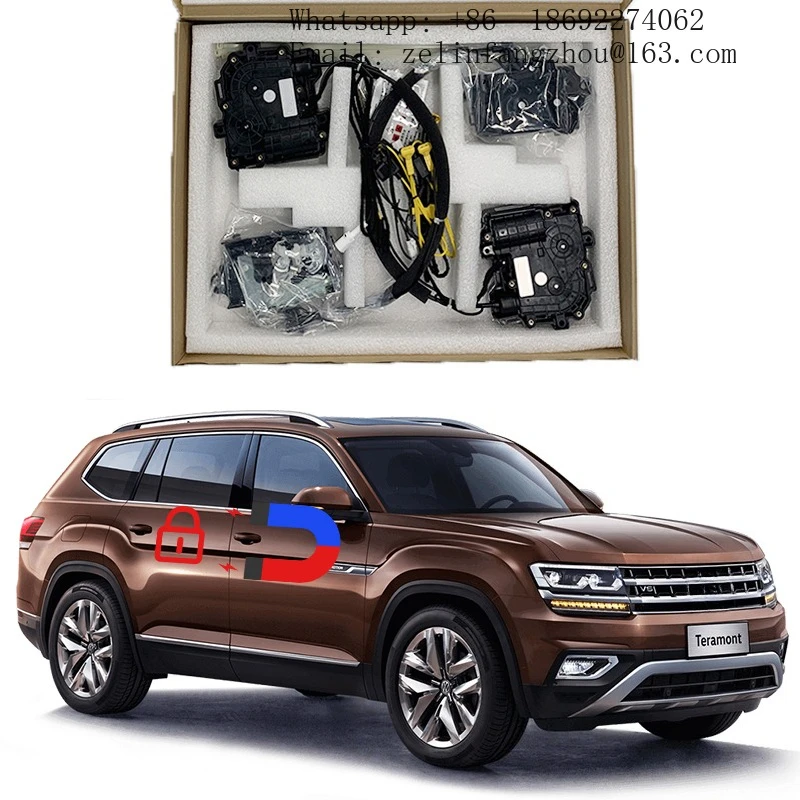 

For VW Teramont Electric Suction Door Original Mechanical Lock Modified To Electronic Lock Soft Close Power For Volkswagen