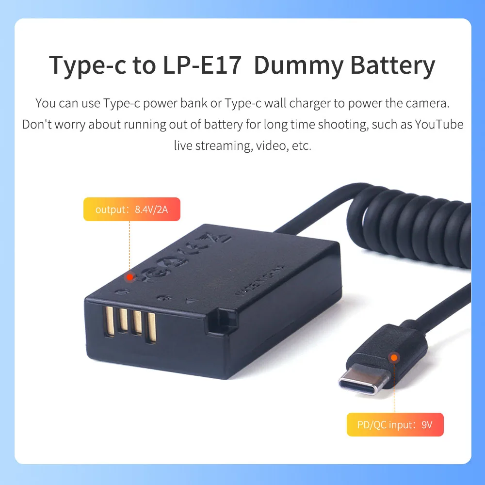 ACK-E18 DR-E18 for canon Power Adapter EOS RP R9 R50 R8 R100 R10 8000D 9000D 850D 800D 760D 750D 200D 250D LP-E17 Dummy Battery