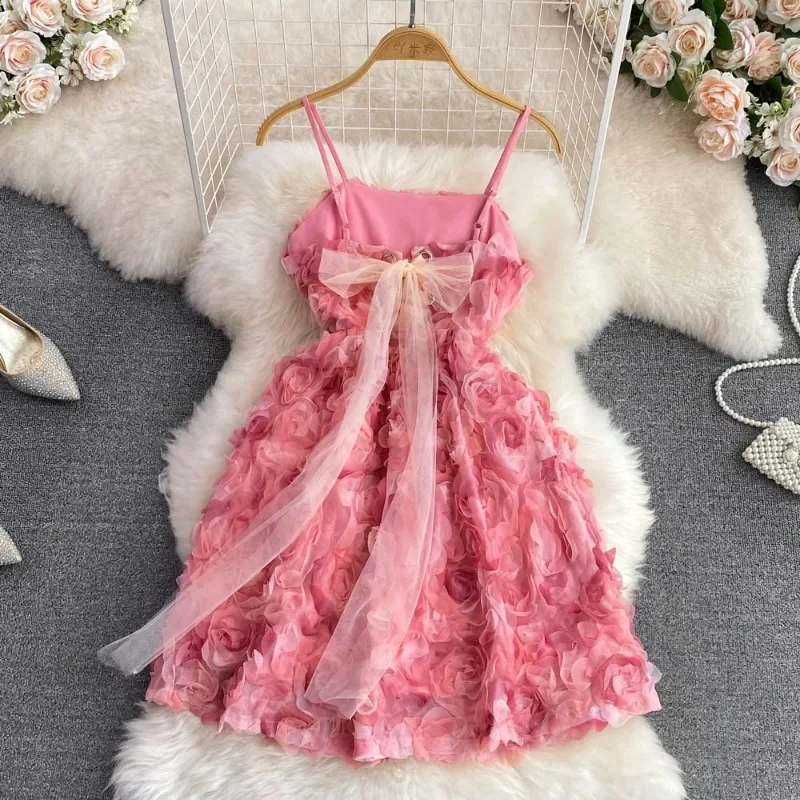 OCEANLOVE 2024 Spring Summer Dresses for Women Flowers Sweet Elegant Vestidos Sleeveless Korean Fashion Retro Mini Dress