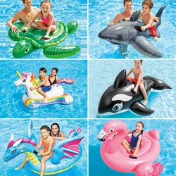 Inflables Toy Swimming Pool Children Inflatable Water Toy Animal Mount Mount Pool  Animal Shark Unicorn Pool Assesories Rafts