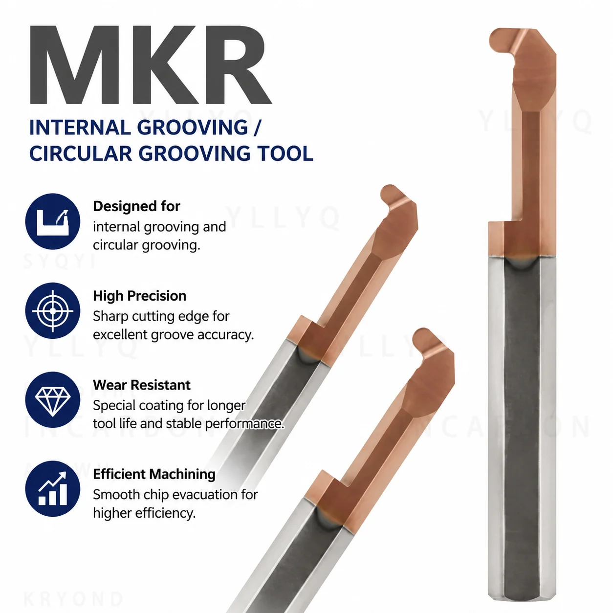 CNC MKR4 MKR5 MKR6 MKR8 Integral Carbide Small Hole Internal Boring Bar Anti Vibration Lathe Turning Tool