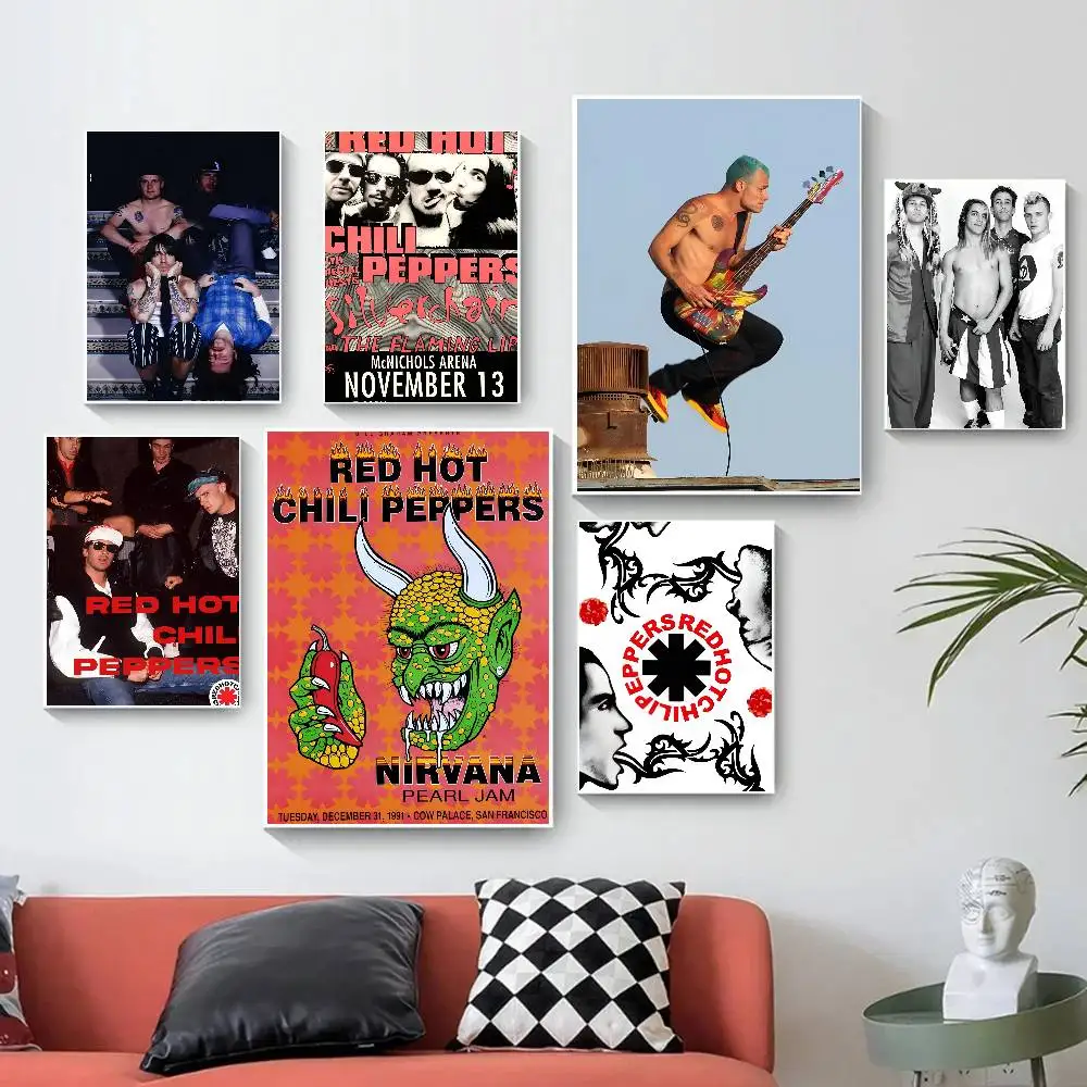 BanD- ReD- HO-t Chili PeP-P-ers Popular Anime Posters Artwork Home Decor Minimalist Aesthetic Art Gift For Fan Canvas Painting