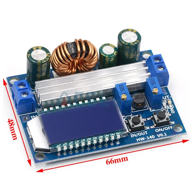 35W DC 5.5-30V to 0.5-30V Digital LCD Display Automatic Step up down Buck Boost Converter Power Supply Module Adjustable Board