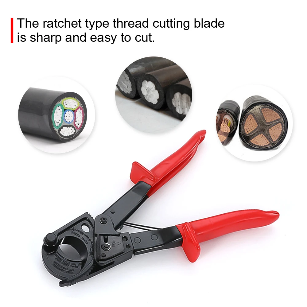 U50 Ratchet Cable Cutter Heavy Duty Wire Cutter Plier For Aluminum Copper Cable Cut up to 240mm Ratcheting Wire Cutting Tool