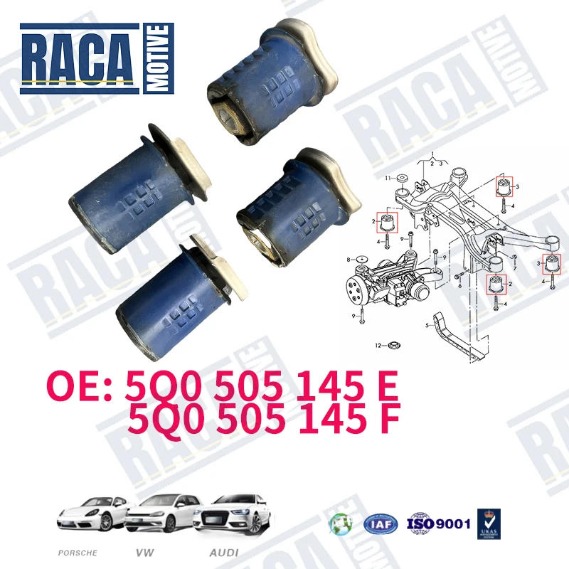 

Для VW Passat CC Tiguan Golf Atlas Audi Q2 Q3 A1 A3 TT Втулка подвески задней багажника 5Q0505145E 5Q0505145F