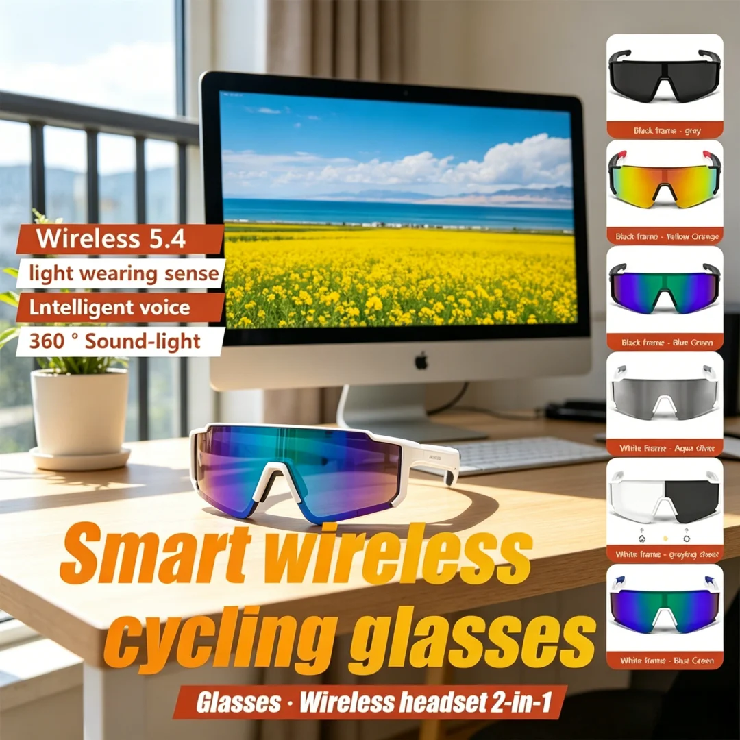 

Rare Luxe AI Smart Glasses Ultimate Audio Outdoor Smart Glasses Wireless Bluetooth Call Music Cycling Sports Headphone for Daily