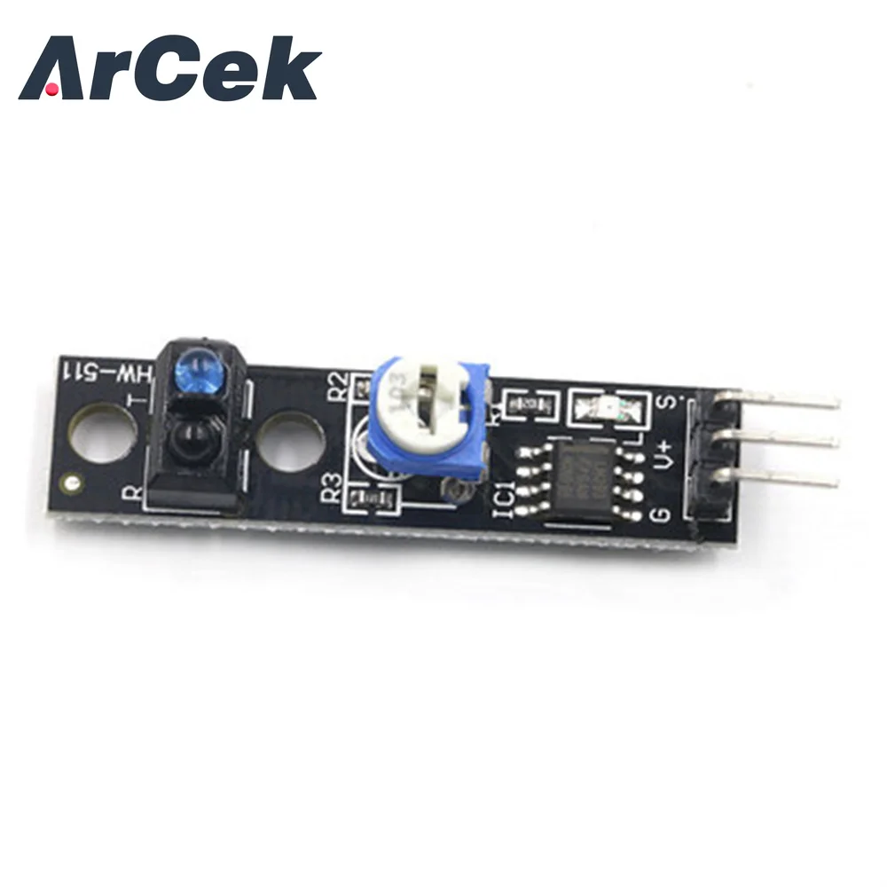 

TCRT5000 Infrared Reflection Sensor Line Track Module Digital Switch Output LM393 Comparator 3.3V With Potentiometer Adjustable