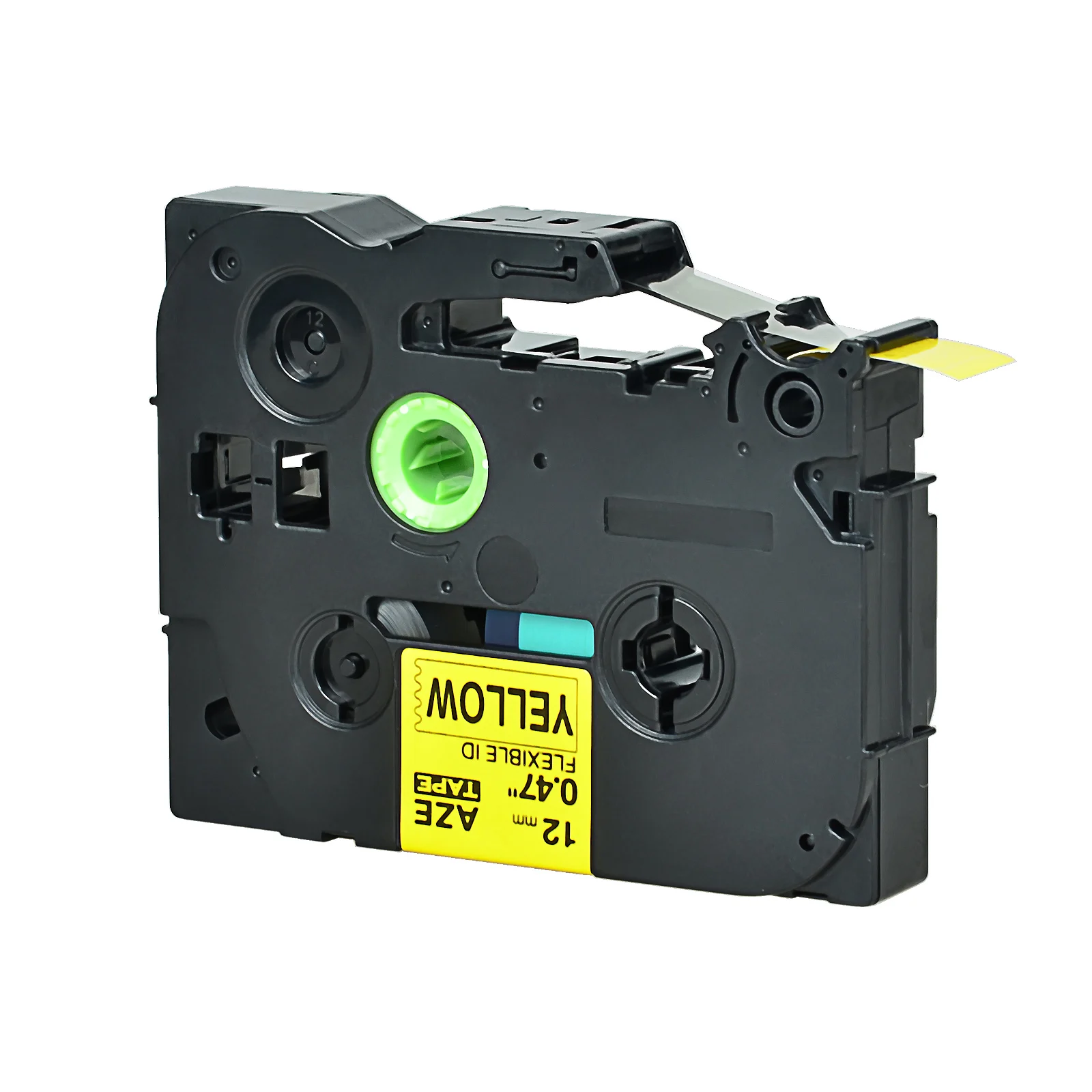 10er-Pack kompatibel mit Brother Tze-FX631 0,47" Etikettenband Schwarz auf Gelb, flexibel, laminiert, für Brother P-Touch Etikettendrucker – Detail 9