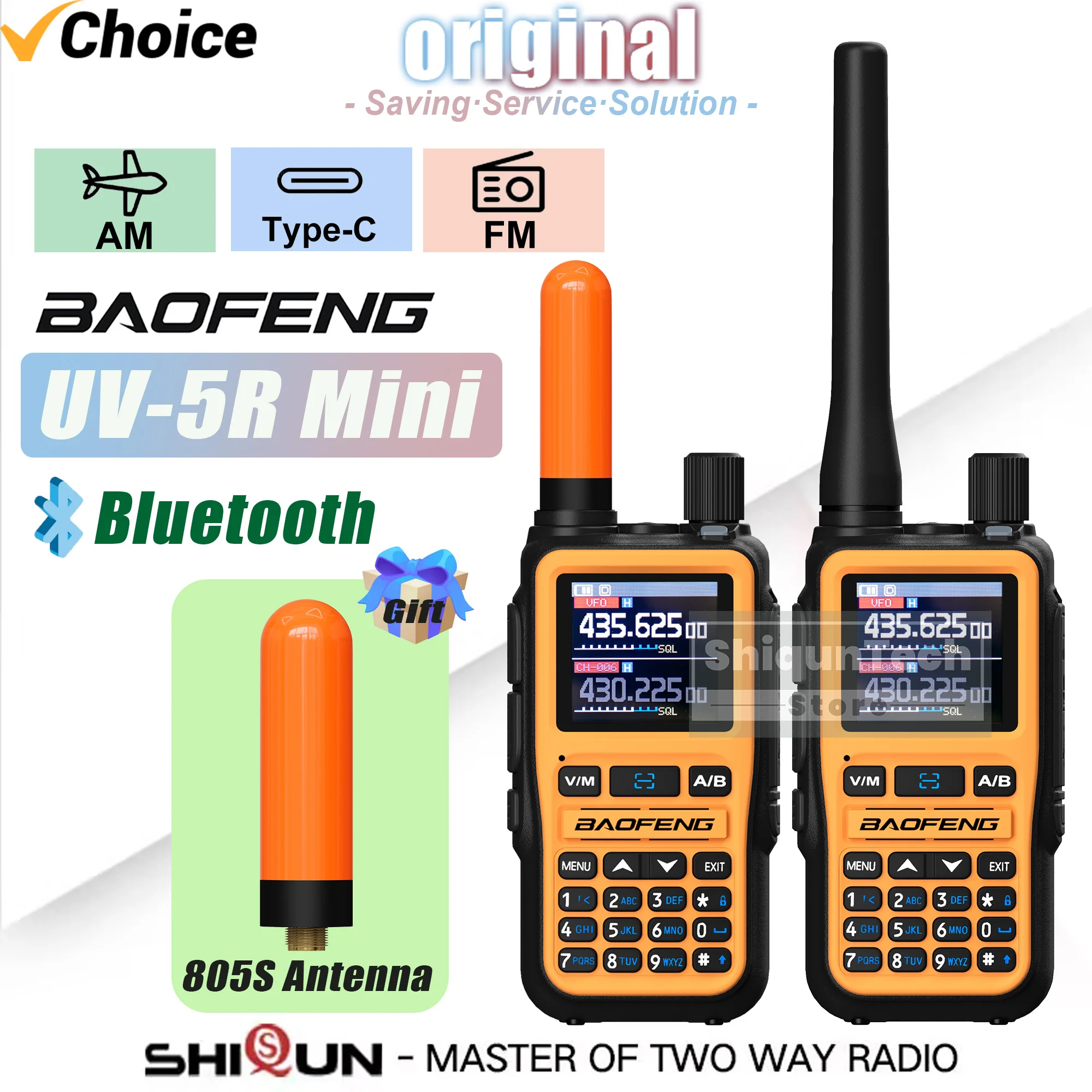 baofeng-uv-5r-ミニ-bluetooth-プログラミングトランシーバー-uv-5r-ミニハムラジオ-デュアルバンド-vhf-uhf-usb-c-am-fm-805s-アンテナ付きギフト