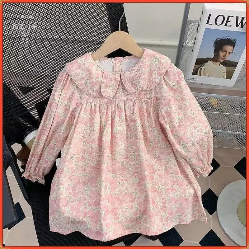 

Girls' Dress Spring New Fashionable Baby Floral Dress Children's Princess Doll Autumn Dress