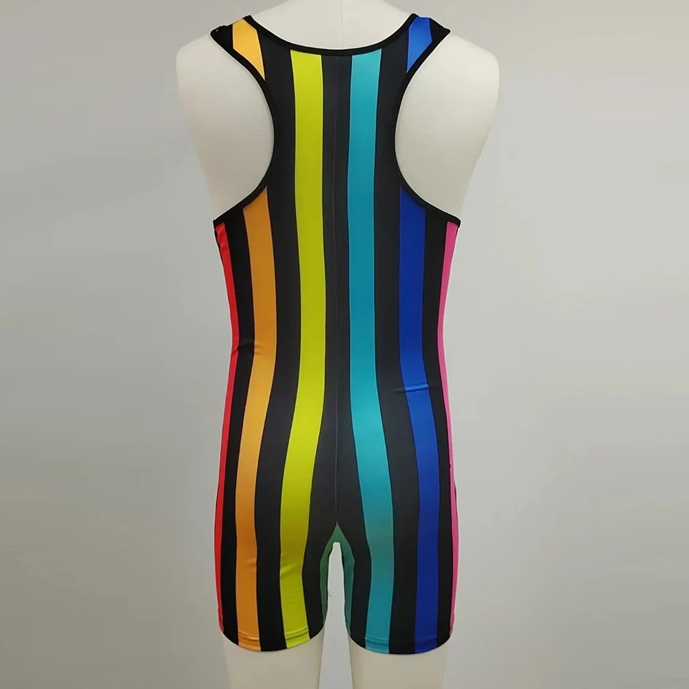 Daily Use For Indoor Sports Men Shapewear Rompers Men\\\'s Erotic Clothing Polyester Fabric Regular Length Sleeveless Design