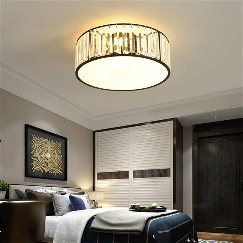 Plafonnier LED en cristal au design post-moderne, produit de luxe, luminaire décoratif d'intérieur, idéal pour une chambre à coucher