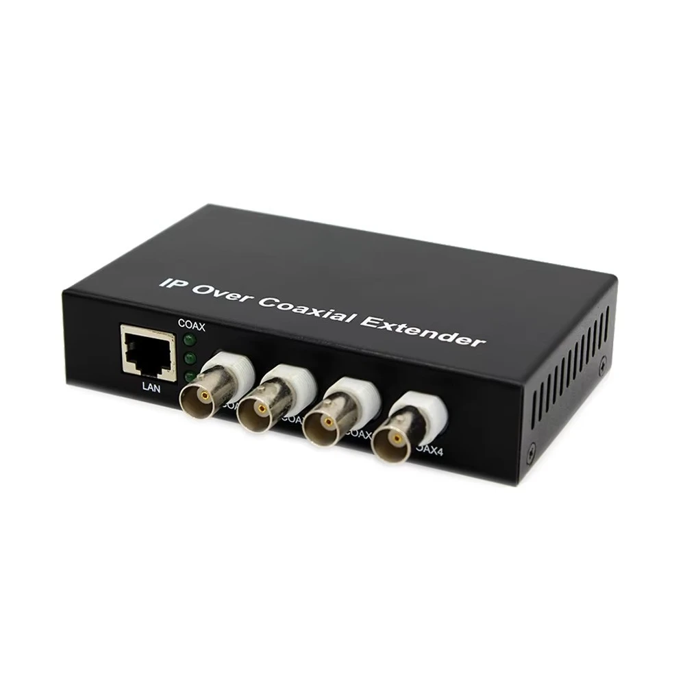 10/100M IP Extender Coax to UTP Converter 4*BNC to 1*UTP Port EOC Switch Hub