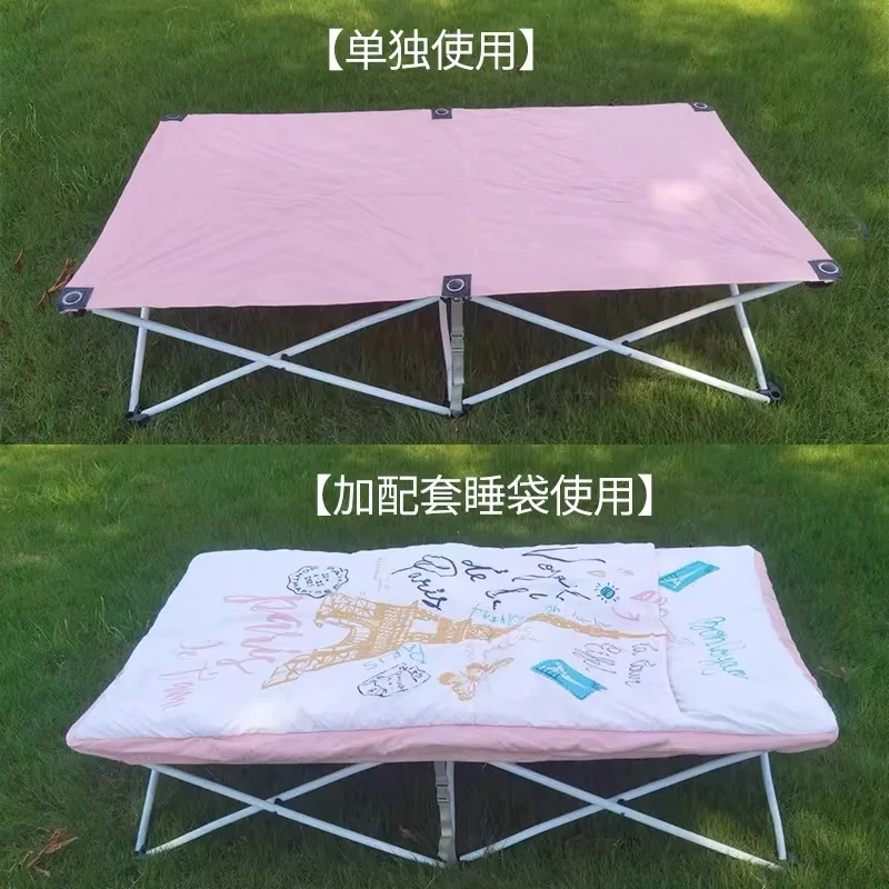 Toddlers Sleepover Fold Up Chlidren's Camping Beds Children's Folding Camp Bed Foldable Cot for Kids  Easy-carrying