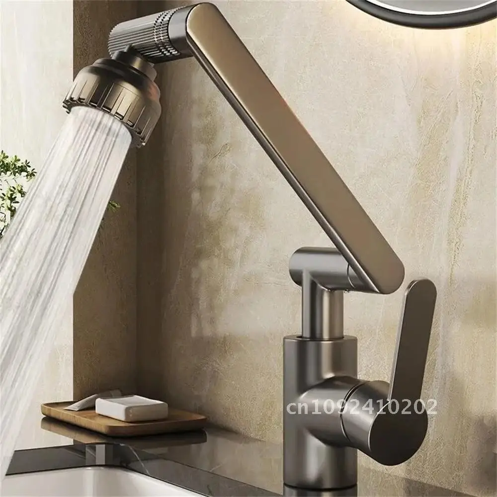 

Faucet Rotating Robotic Arm Faucet for Both Hot and Household Cold Bathroom Washbasins Accessorie In Use Kitchen Universal