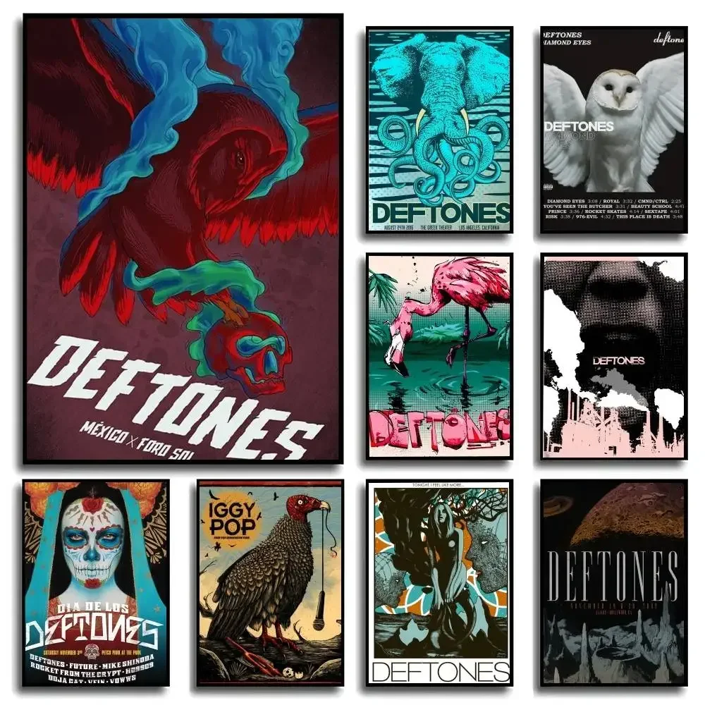 D-deftones Poster Paper Print Art Painting Decoration Posters Living Room Quality Canvas Vintage Style Painting