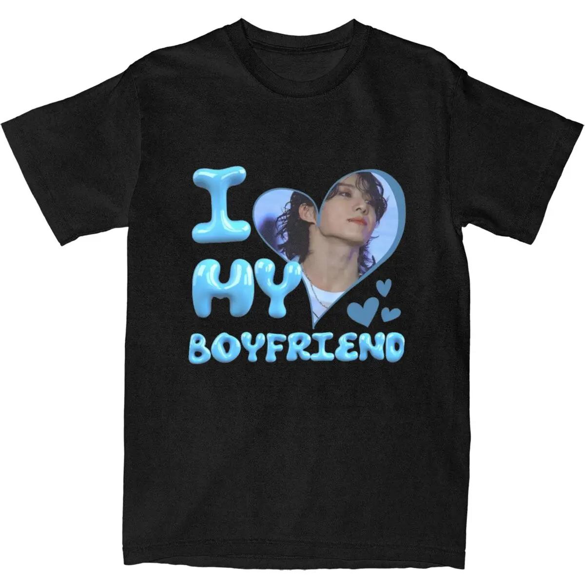 I Love My Boyfriend Jungkooks T-Shirt Harajuku T-Shirts Short Sleeve Y2K Funny Tshirt Summer Cotton O Neck Oversize Tees