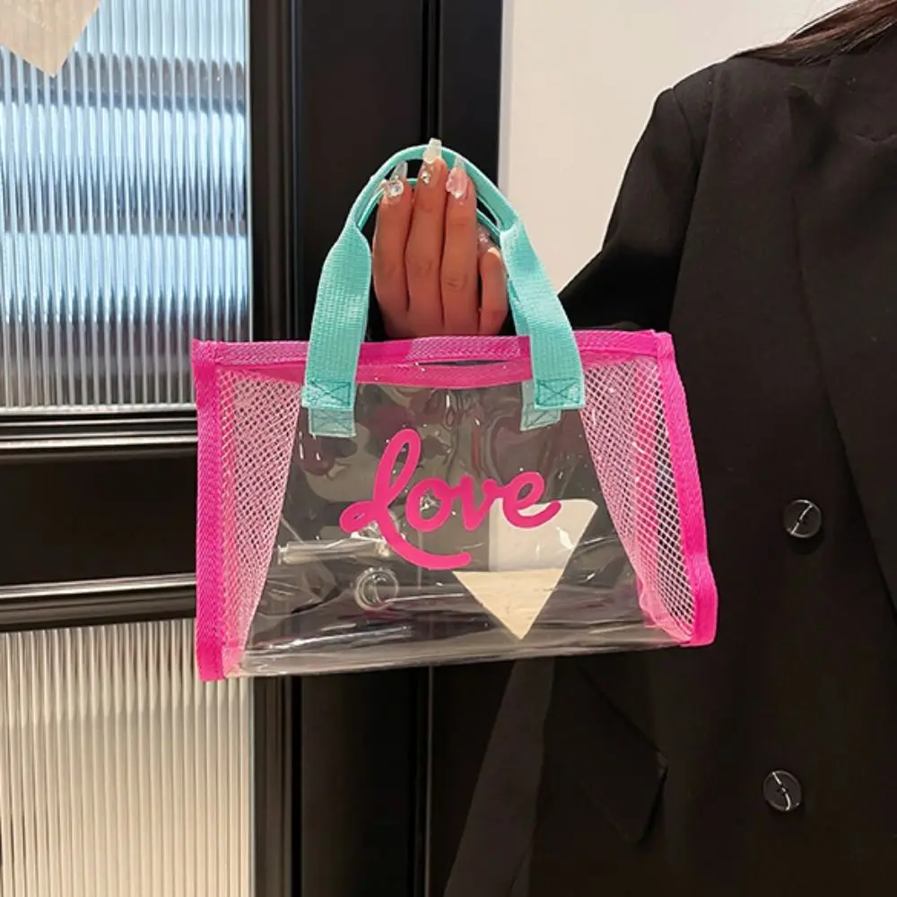 

Fashion All-match PVC Beach Bag Summer Large Capacity Transparent Jelly Bag Casual Tote Bag Waterproof Handbag Sports