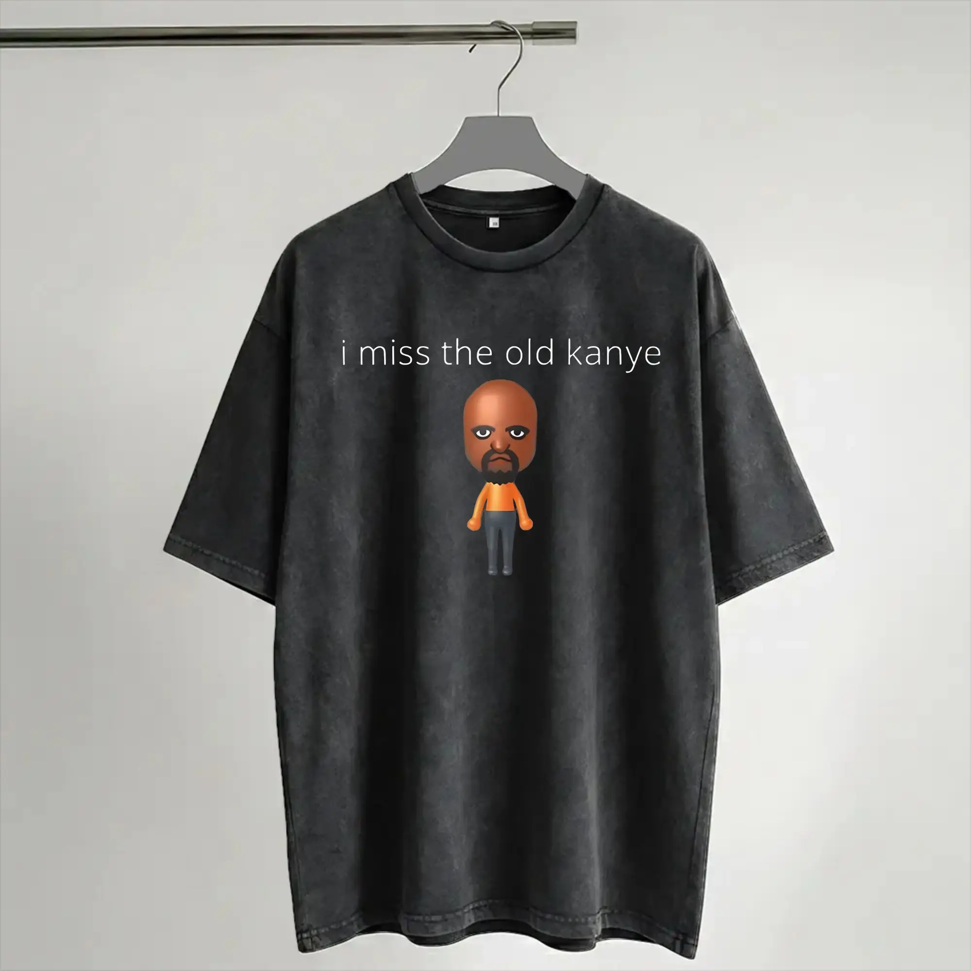 I Miss the Old Kanye Apparel Washed T Shirt Men Women Streetwear Hip Hop T-Shirt Graphic  Tees Tops Short Sleeve
