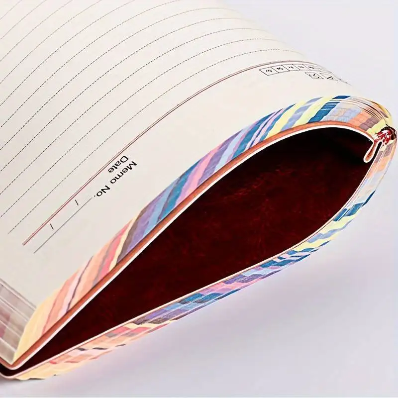 Cute Notebook Rainbow Border 100 Sheets Lined Papers Writing Diary Subject Journal Notebook For Student Record Excerpt School