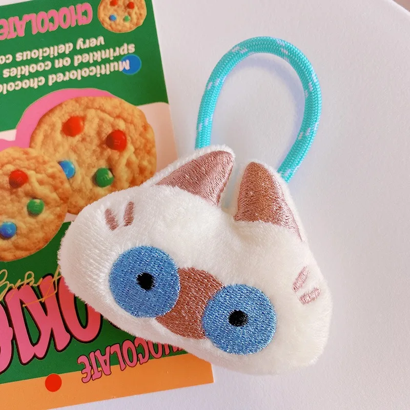 Stuffed Animals Plush Triangle Animal Style Cute Cat and Dog Doll Keychain Pendant Soft Exquisite Brithday Gift for Friend