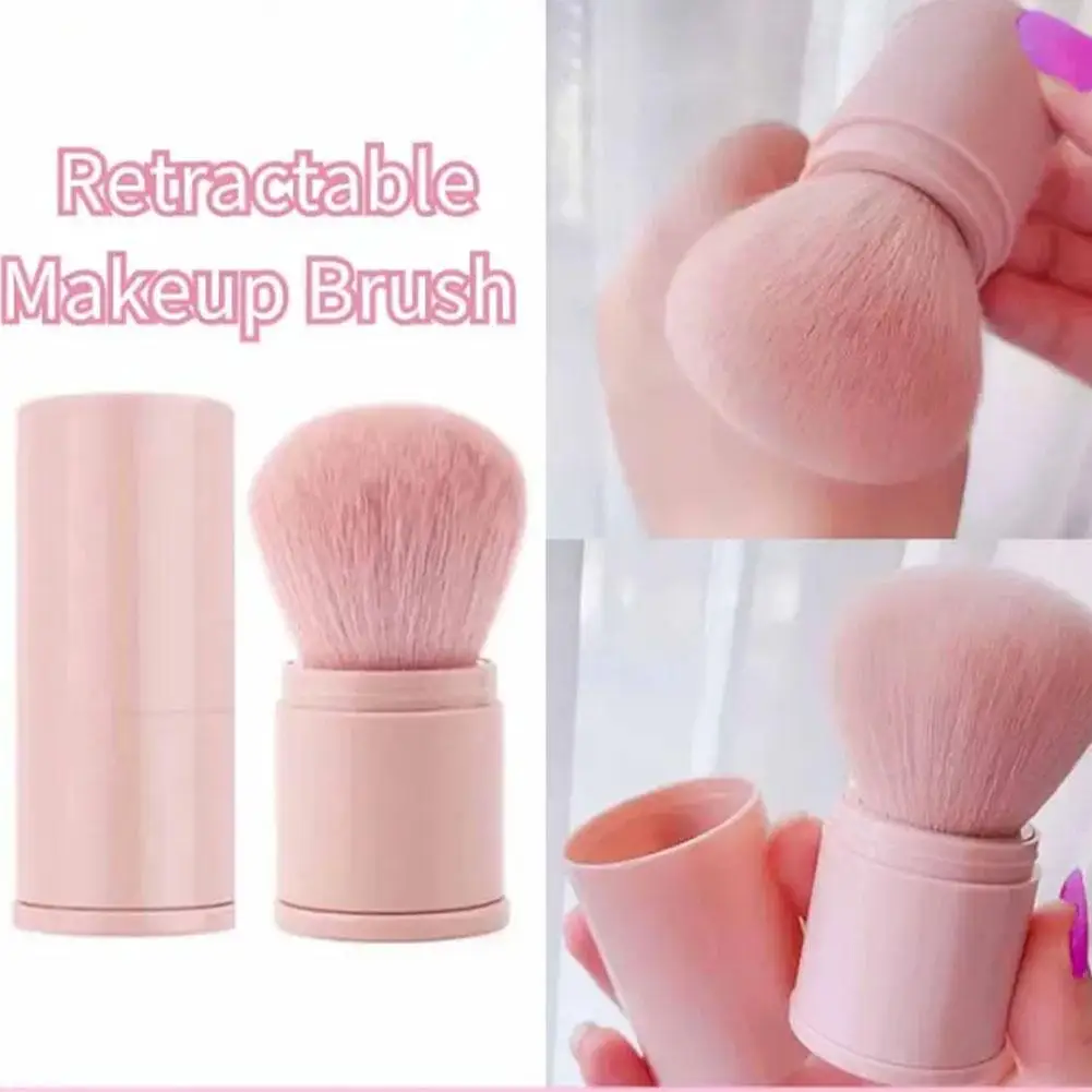 แปรงปัดแป้งฝุ่น kuas Blush ON แบบพกพาขนาดเล็กเก็บได้เครื่องตกแต่งเล็บสวยใช้ peralatan Rias ได้หลาย N5V0