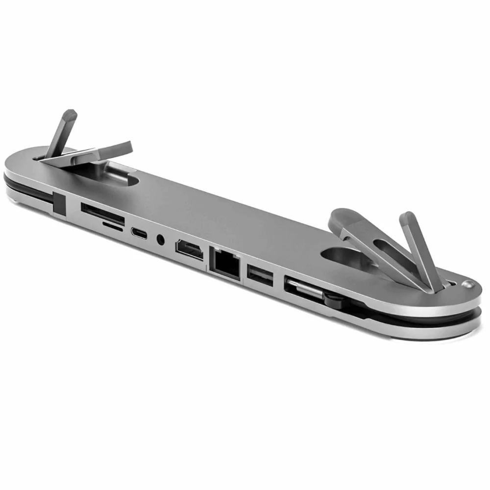 

Professional 7 in 1 Laptop Docking Station Stand 4K HD Gigabit Ethernet USB C Hub USB A 3.0 PD 100W Expander