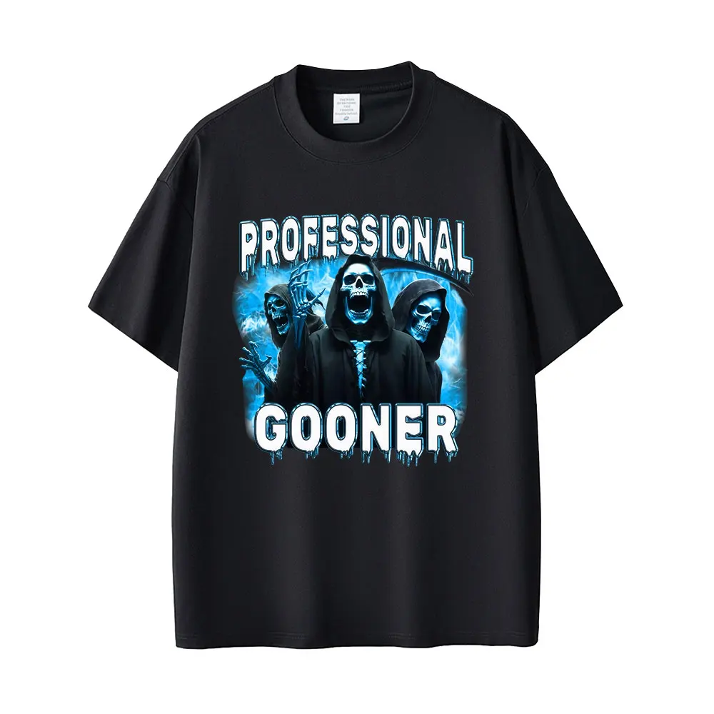 

Professional Gooser Skeleton Funny Meme T-shirts Men Women Casual Cotton Vintage T Shirt Summer O-collar Oversized T-shirt Tops