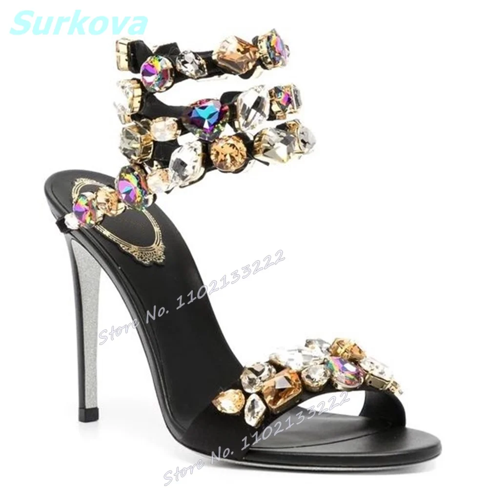 

Женские босоножки с ремешком на щиколотке, с круглым носком, на тонком высоком каблуке