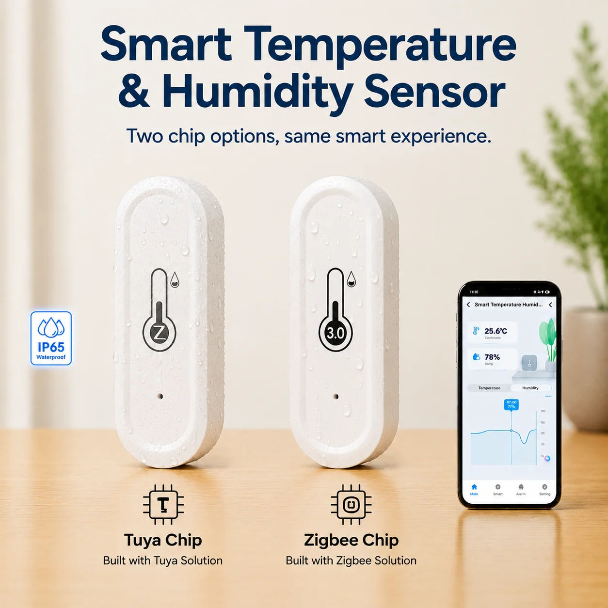 Smart Garden Arduino - IP65 Waterproof Zigbee Temperature Humidity Sensor