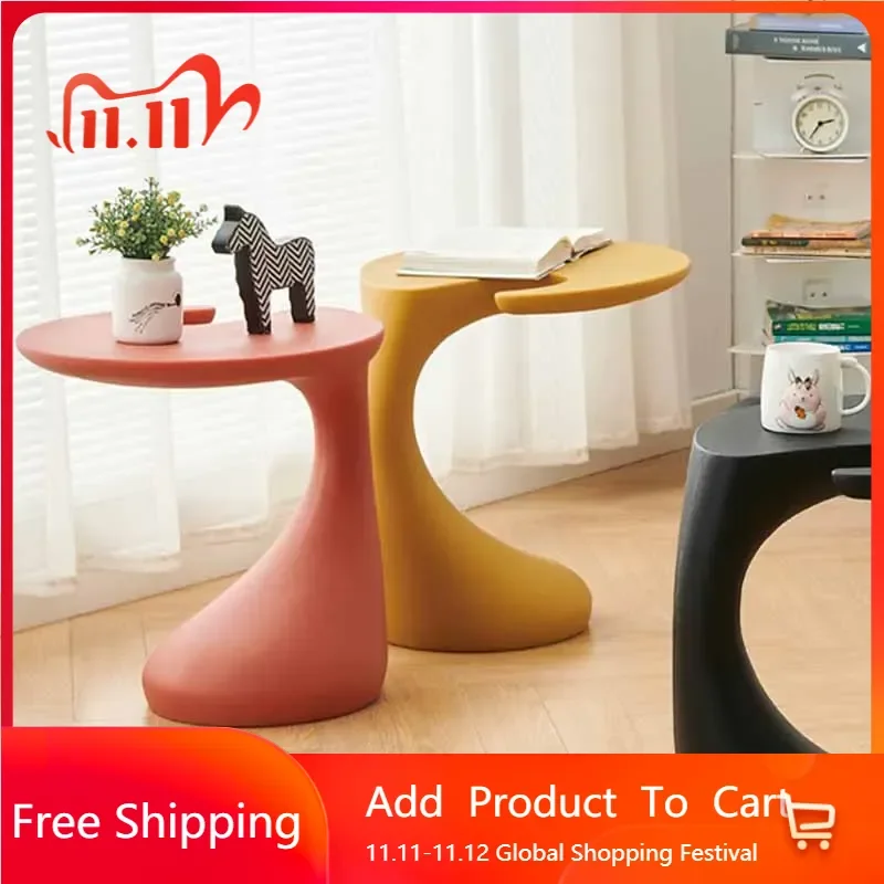 

Chinese Waterproof Coffee Table Moving Service Unique Modern Balcony Side Table Nordic Round Simple Meubles Salon Furniture