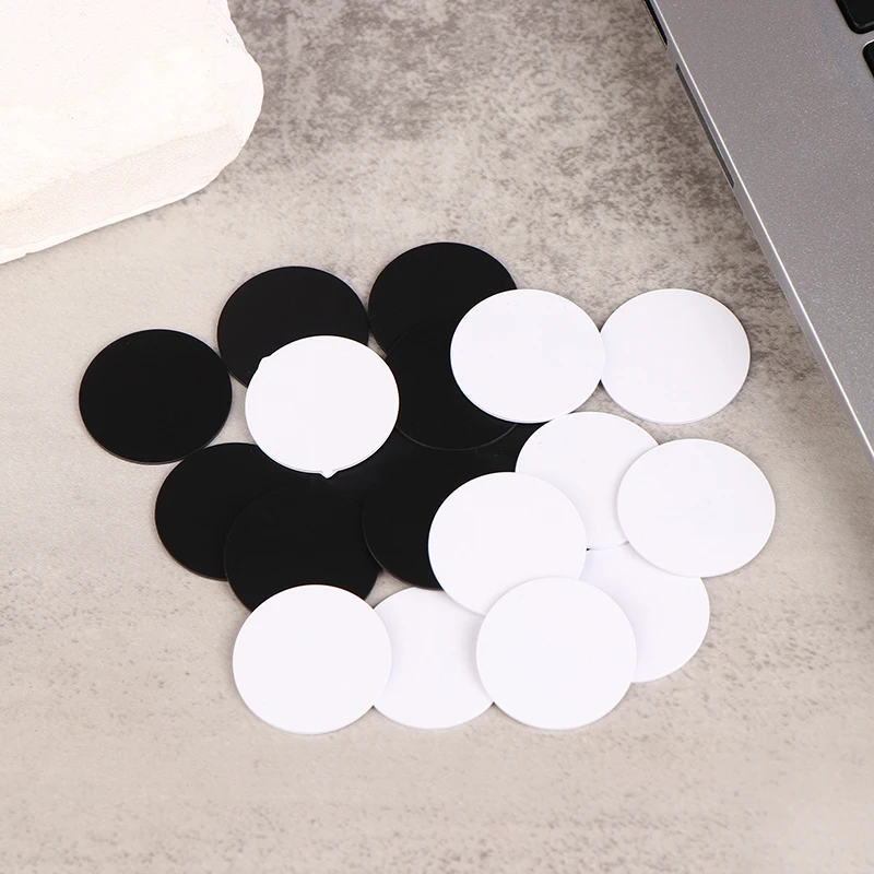 New Arrive 5pcs Rewritable Black White Ntag215 NFC Round Coin 504 Bytes Smart Ntag215 Card Labels 25mm For NFC Phone Game