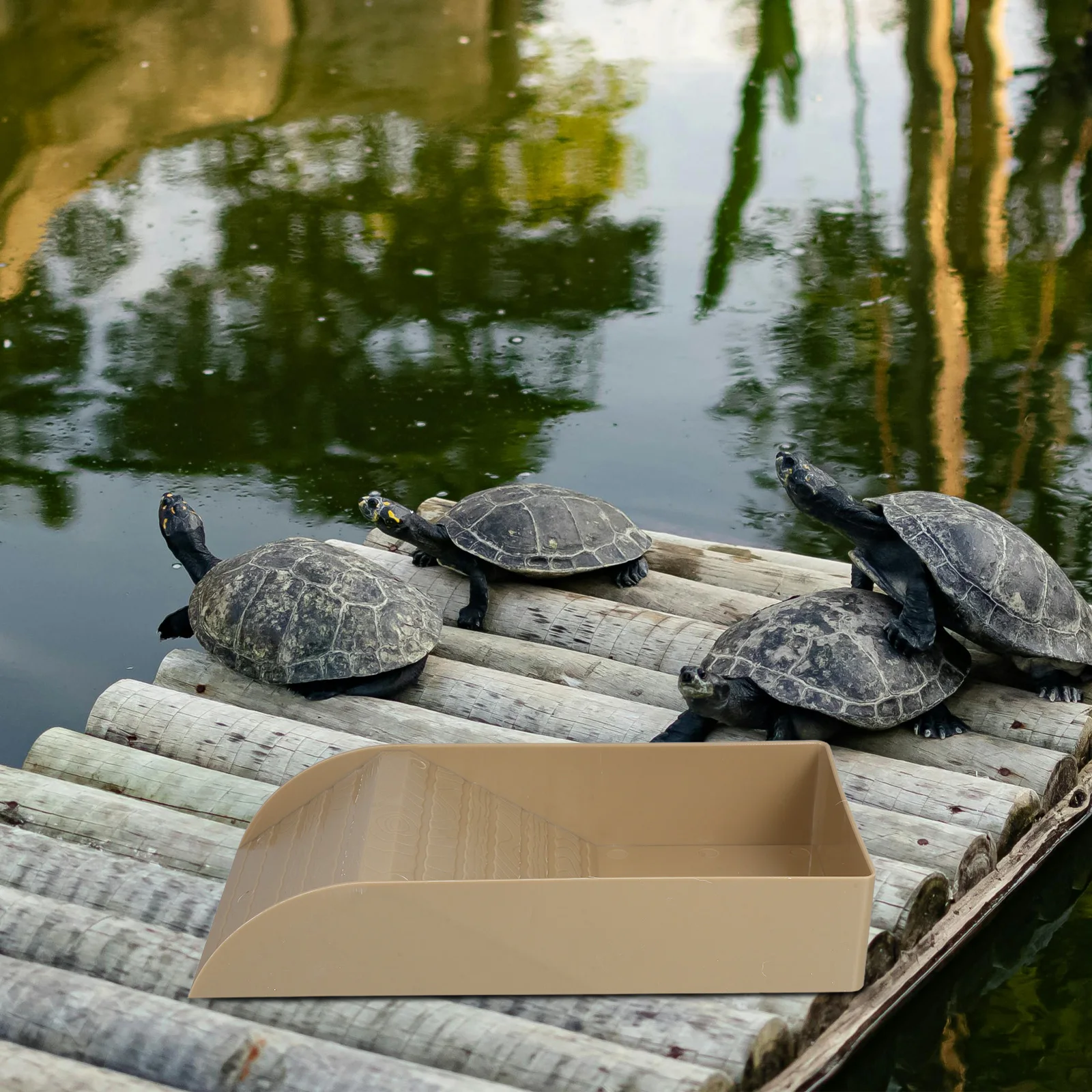 

Tortoise Bathing Pool Yellowedged Soaking Environment Turtle Basking Platform Feeding Dish Multifunctional Indoor Outdoor