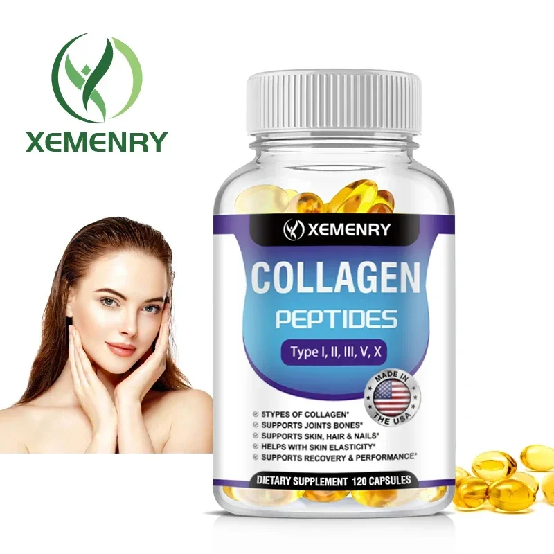 Collagen Peptide Capsules - Type I, II, III, V Premium Collagen Complex