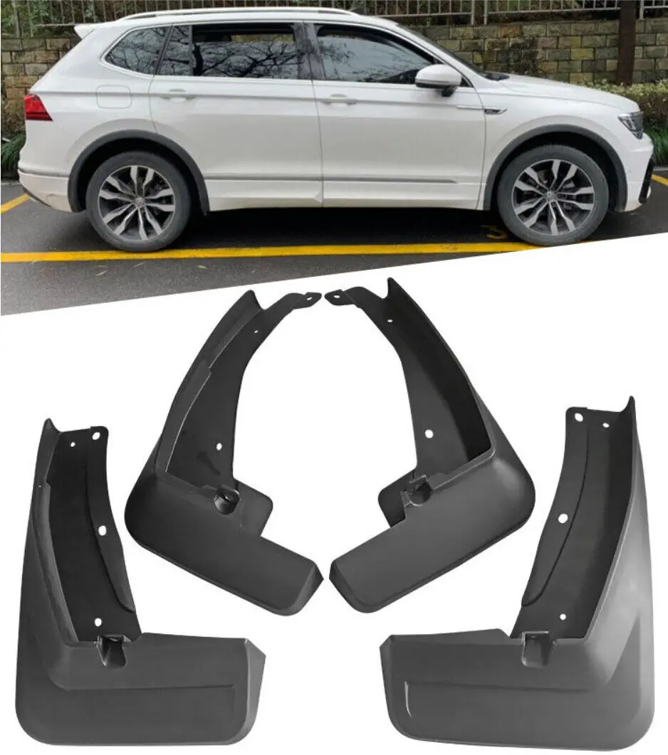 For Volkswagen VW Tiguan Rline R-Line 2018 2019 2020 2021 Exterior Splash Guards Mud flaps Mudguards Fenders Car Mud Guards 4pcs