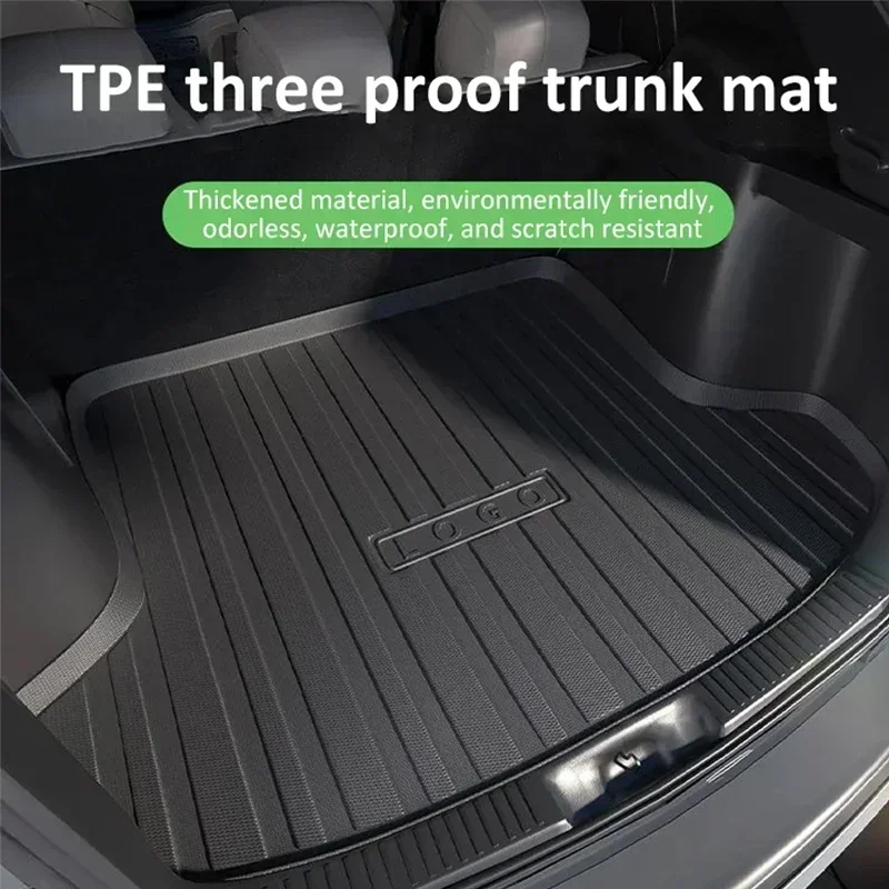 Car Trunk Mat For Ford Escape/Kuga 2020~2024 2021 2022 2023  Waterproof Anti-dirty Rubber TPE Trunk Pad Cargo Liner Accessories