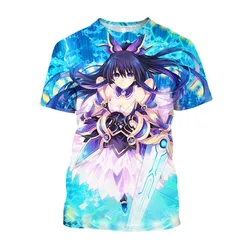 Jumeast 3D Anime Date A Live Printed T-shirty Summer Casual Short Sleeve T-Shirts For Men Cartoon Japanese Fashion Streetwear