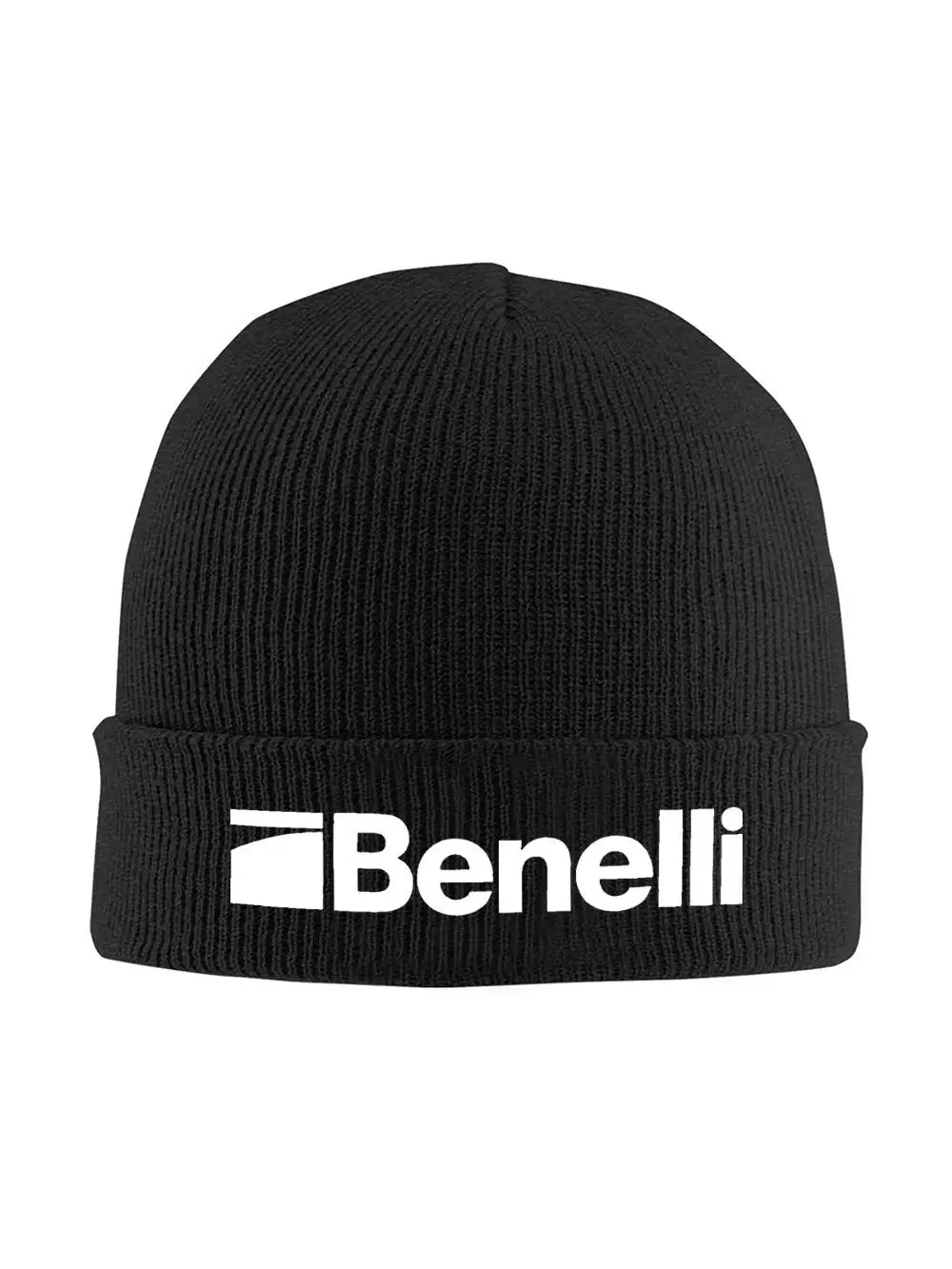 AliExpress White logo Benelli text design Men Women Unisex Knitted Hat Beanie Pullover Cap Winter Thermal Warm Christmas Outdoor Cycling Hi