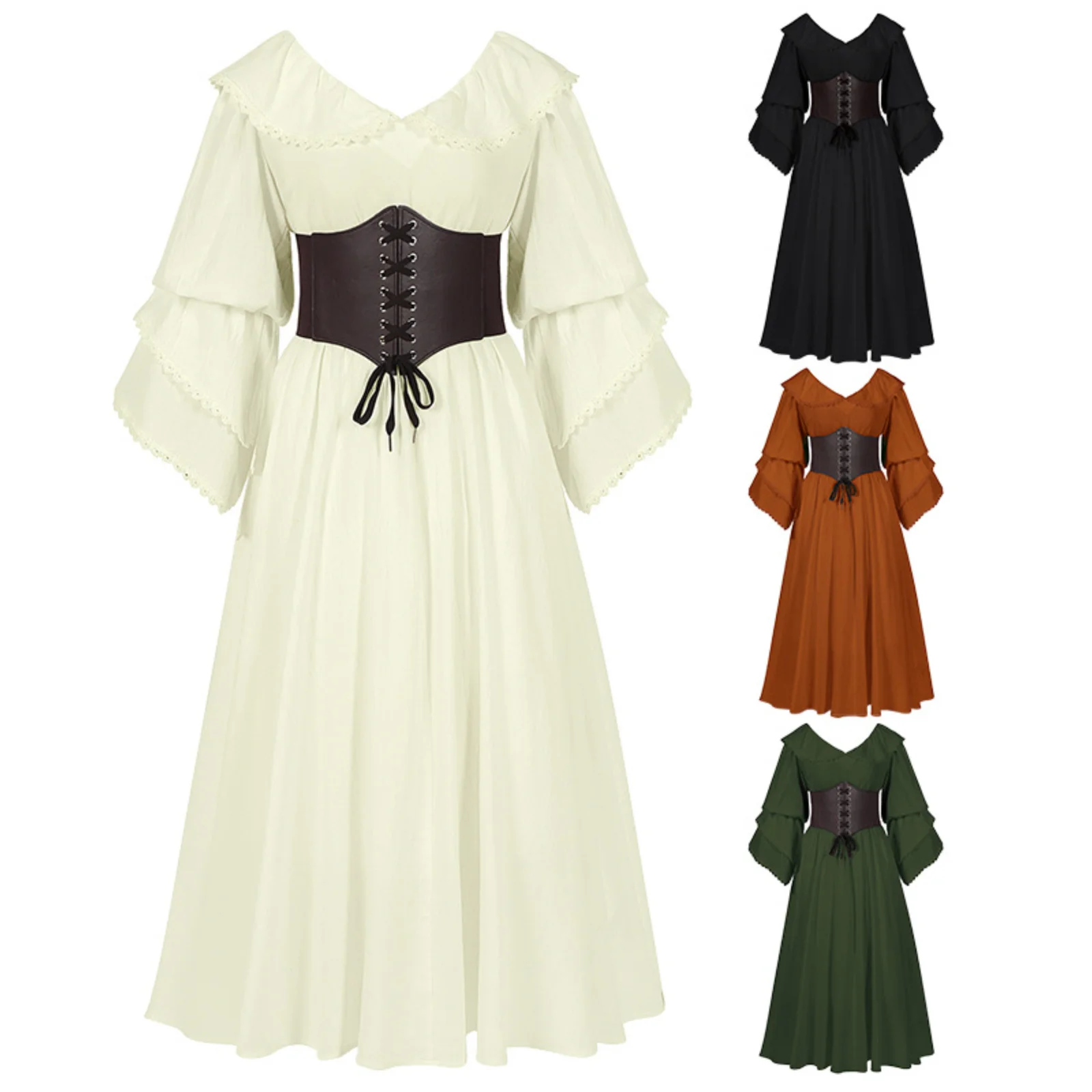 

Renaissance Dress Medieval Victorian Court Regency Dress Pirate Queen Princess Elven Costume Fairytale Outfit Women